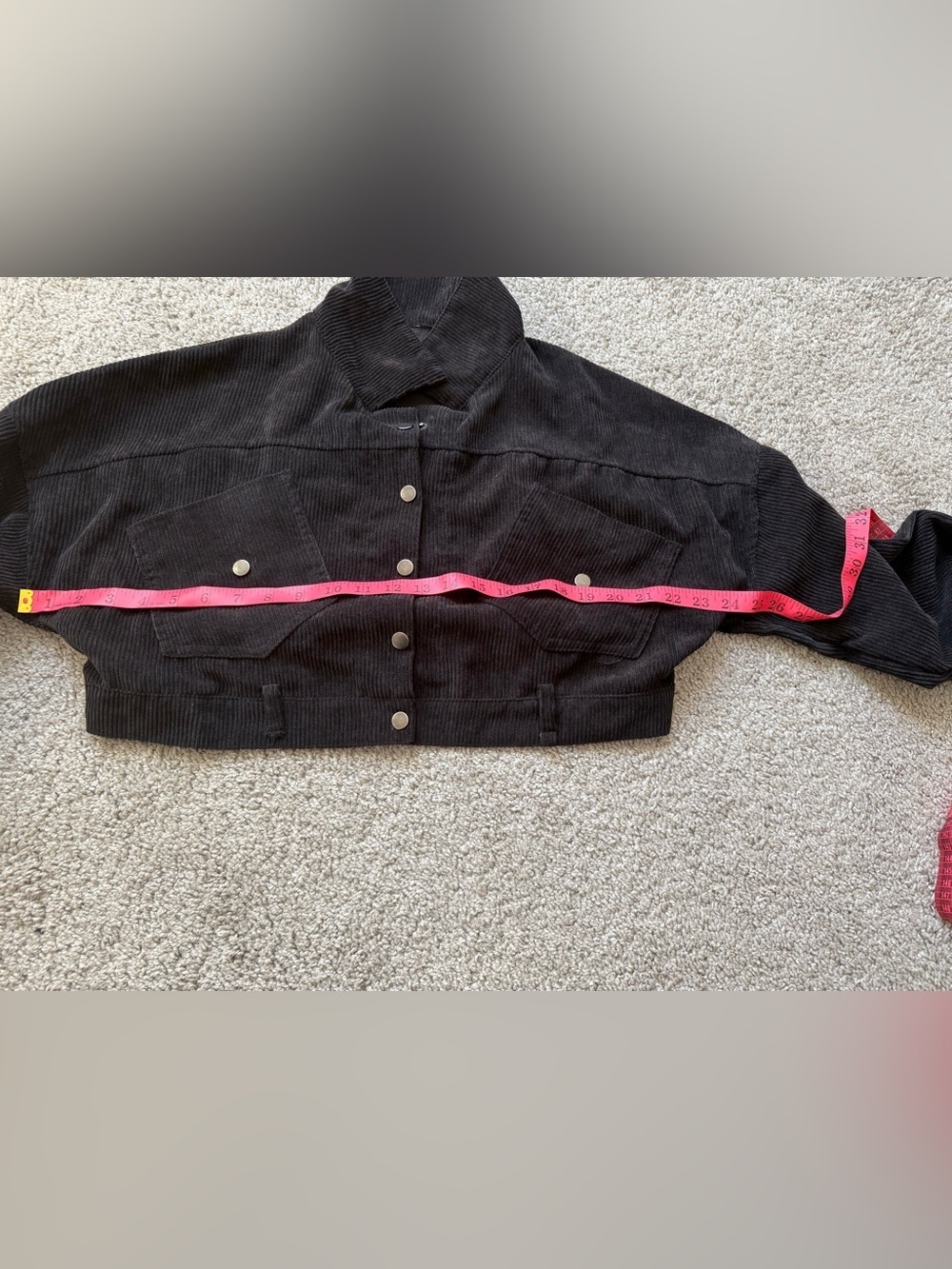 Black corduroy cropped jackets - Picture 6 of 9